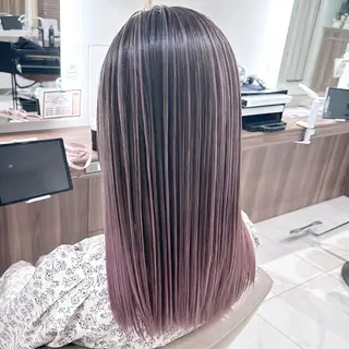 セミロング カラー 渡邊楓果／髪質改善 ブリーチ/カラーのヘアスタイル