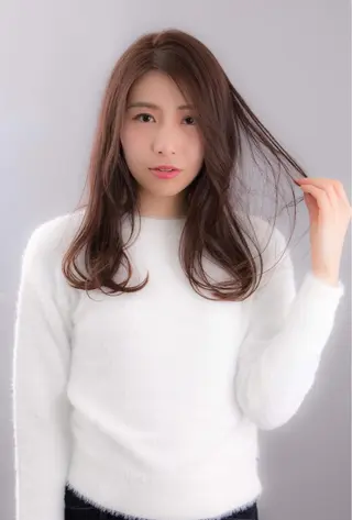 セミロング カラー 中村 研介のヘアスタイル
