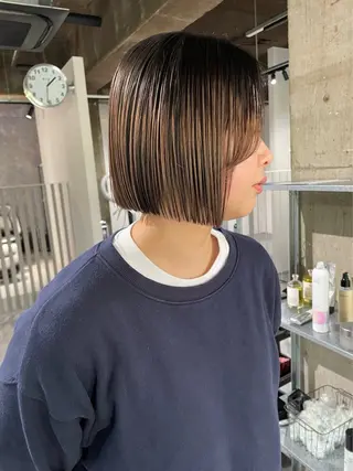 ショート ofF élua所属・🌵ボブ/切りっぱな し/ショート藤長芽生のヘアスタイル