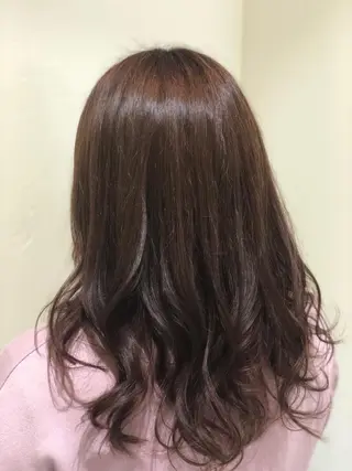 セミロング カラー パーマ ヘアアレンジ 【ツヤ髪美容師】 ツダケイスケのヘアスタイル