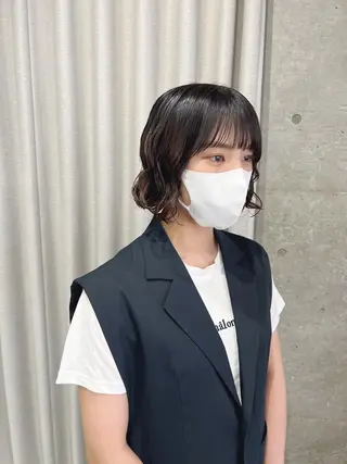 パーマ ボブパーマコテ巻き風 パーマNo1深江秀平のヘアスタイル