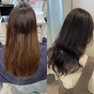 ロング カラー On所属・顔まわりカット🌟 くびれヘア/寺門遥輝のヘアスタイル