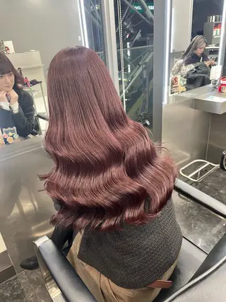 セミロング カラー ヘアアレンジ 韓国ヘア🖤/透明感 shihoのヘアスタイル