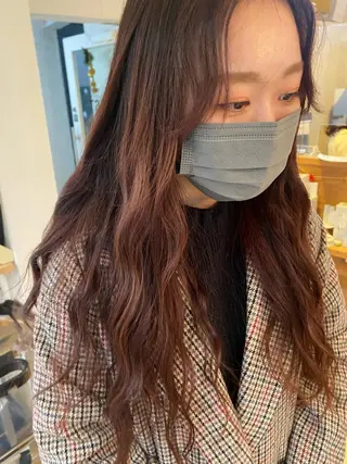 ロング カラー ヘアアレンジ niconail 千歳烏山店所属・niconail 🧣ayu 📍烏山のネイルデザイン