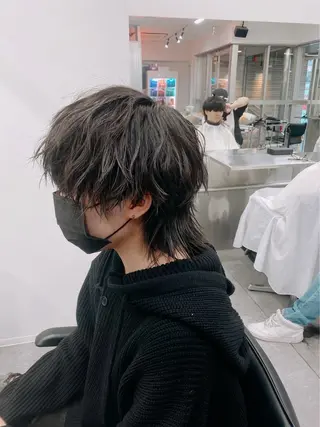 ミディアム カラー パーマ メンズ メンズパーマ特化 🔥韓国ヘア職人🔥のヘアスタイル