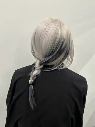 ミディアム 松原 朱里のヘアスタイル