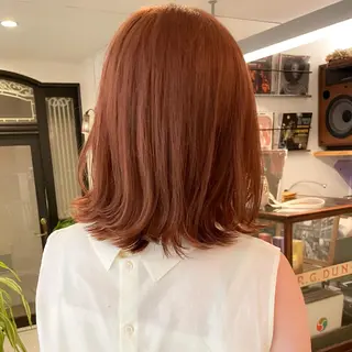 ミディアム 暖色カラー🧡 ボブ🧚‍♀️マナのヘアスタイル