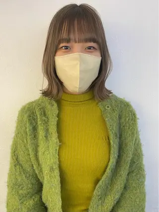 ショート カラー 森貴裕/ベージュ/ パーマ/オリーブのヘアスタイル