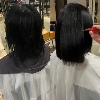 ショート パーマ ヘアアレンジ ハイトーン/美髪矯正 🍃大江拓実のヘアスタイル