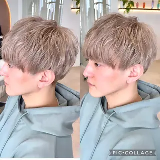 ショート カラー メンズ SNSで大バズり‼️ 欧米風ヘア大ヒット中のヘアスタイル