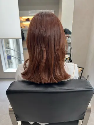 セミロング カラー 艶ボブ🤎ボブパーマ 透明感カラー\メンズのヘアスタイル