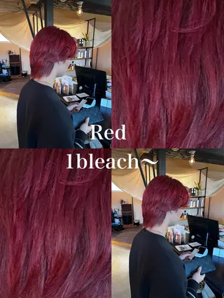 ショート メンズ ふじわらはゆ/髪質改 善/透明感カラーのヘアスタイル