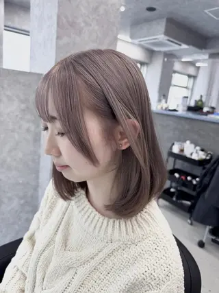 ミディアム 韓国風カラー🤎 𝒄𝒉𝒊𝒌𝒂のヘアスタイル