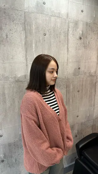 ミディアム カラー enrichミヤモト ヒロヤのヘアスタイル