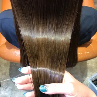 ロング カラー 髪質改善×矯正🫧 韓国ヘアasamiのヘアスタイル