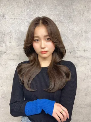 ロング カラー ヘアアレンジ 韓国レイヤー/ 顔周り💕田中将吾のヘアスタイル