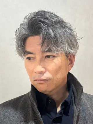 ミディアム mellow men 's MIZUKIのヘアスタイル