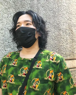 パーマ ヘアアレンジ メンズ ainico+所属・メンズ特化✂️栗原 侑也のヘアスタイル