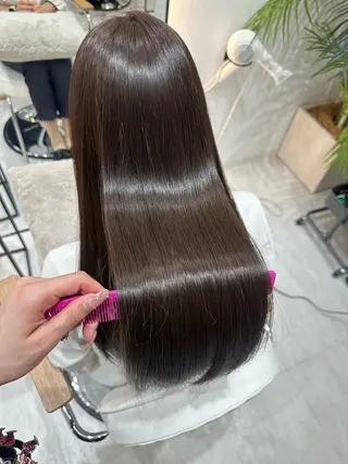 セミロング カラー 韓国ヘア顔周りカット 艶髪ベージュtamaのヘアスタイル