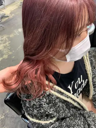 セミロング カラー 💗💗韓国レイヤー yu-ki💗💗のヘアスタイル