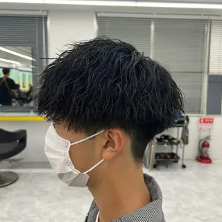 ショート カラー パーマ メンズ 韓国レイヤーカット /REIのヘアスタイル