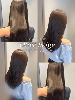 セミロング カラー 髪質改善カラー ブラウン🤎YUMEのヘアスタイル