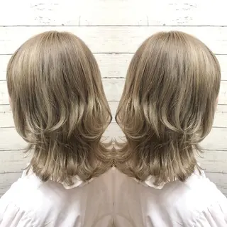 ミディアム カラー 韓国ヘア🤍髪質改善 🇰🇷AKANEのヘアスタイル