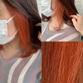 ミディアム カラー エクステ＆艶カラー 🎀YURINA🎀のヘアスタイル