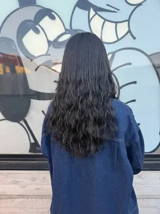 セミロング デジタルパーマ/ ウェーブパーマ/神野のヘアスタイル