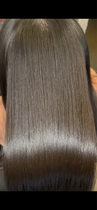 ロング セルフブロー 縮毛矯正専門店のヘアスタイル