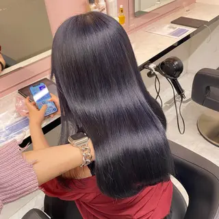 ミディアム カラー 韓国艶カラー🇰🇷 DISCO💙のヘアスタイル