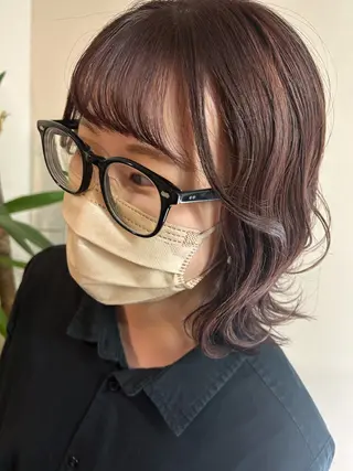 ミディアム maoお洒落ヘア bob/艶カラーのヘアスタイル