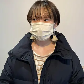 ショート カラー レイヤーパーマ＊ 顔まわり似合わせのヘアスタイル