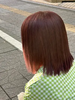 セミロング カラー 🍓ハイトーンカラー 🎀nene🍓のヘアスタイル