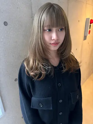 セミロング カラー yuuna/ ハッシュカット🎀のヘアスタイル