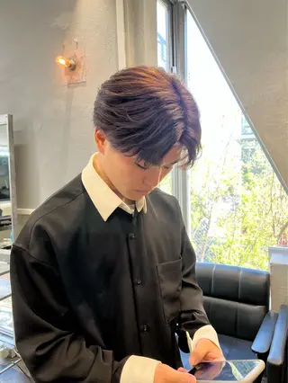 ショート メンズ dao/ミルクティー /ブラウン/ブロンドのヘアスタイル