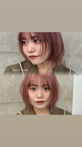 ショート 🌸暖色カラー/ボブ 一色愛海🌸のヘアスタイル