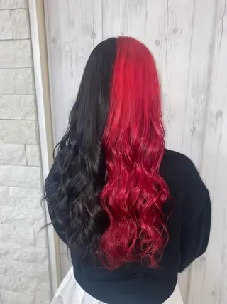 ロング ゆぴ☾‪/推しカラー /ハイトーンのヘアスタイル