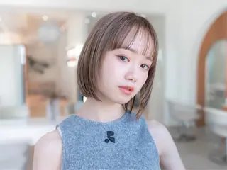 ミディアム 渋谷／タッセルボブ ／顔周り/加邊凌也のヘアスタイル