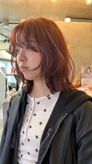 ショート 博多ブリーチ× 透明感/縮毛矯正のヘアスタイル