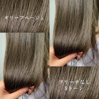 ロング カラー グレージュ/透明感/ 韓国ヘア/RISAのヘアスタイル