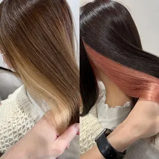 セミロング 🌱小顔魅せカット 透明感カラー/泉綺のヘアスタイル