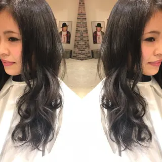 ロング カラー パーマ ヘアアレンジ メンズ キッズ Forest. -髪質改善-のヘアスタイル