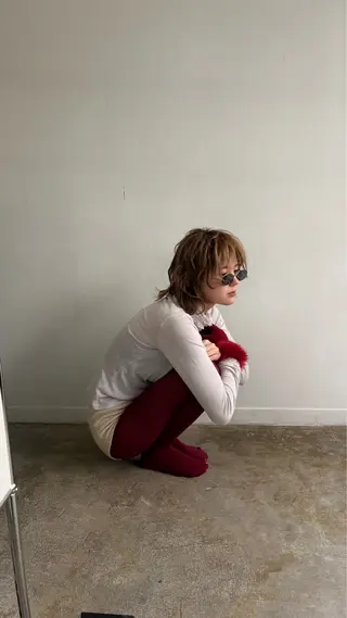 ミディアム カラー レイヤーカット🐩 透明感カラー モカのヘアスタイル