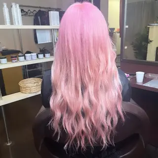 ロング カラー 編み込みエクステ/ ハイトーン りょすけのヘアスタイル