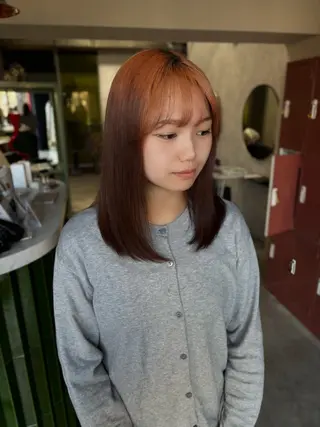 ミディアム カラー 🧡梅田ハイトーン カラー🧡runaのヘアスタイル