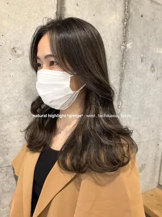 セミロング カラー 竹嶌 健吾のヘアスタイル