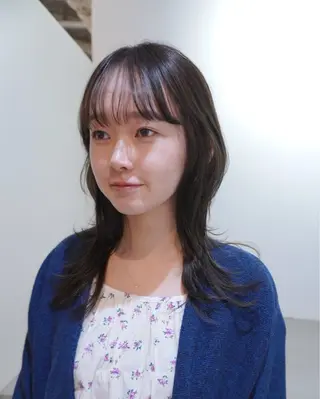 セミロング カラー ヘアアレンジ 🎀suzuna 透明感colorのヘアスタイル