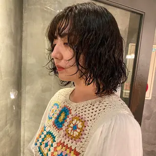 ショート パーマ ニュアンスデザイン/ SHOUTOのヘアスタイル