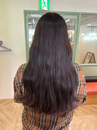 ロング カラー ベージュ/ダブルカラ ー/新潟駅/青柳萌果のヘアスタイル